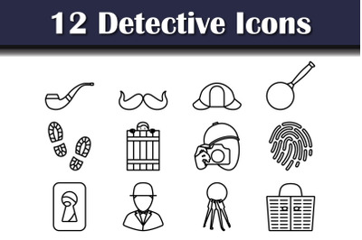 Detective Icon Set