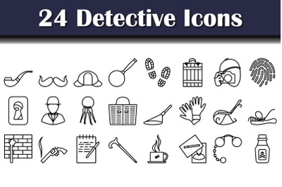 Detective Icon Set