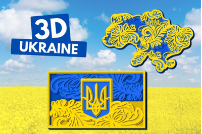 3D Ukraine SVG Bundle