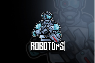 Robotops Robot Esport Logo Template