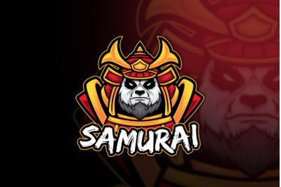 Samurai Panda Esport Logo Template