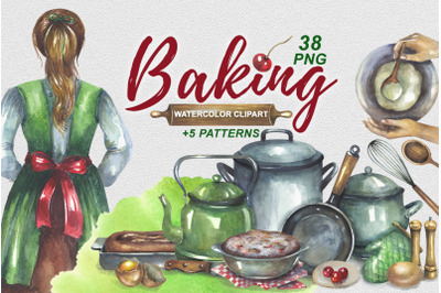 Baking Watercolor Clipart
