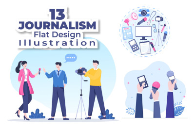 13 Journalism or Social broadcasting Illustration