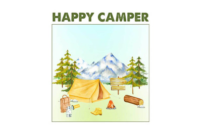 Happy Camper Picture Sublimation Files