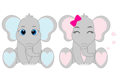 Baby shower elephant svg, baby boy elephant svg file, girl elephant sv
