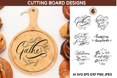 Cutting board SVG for Cricut Glowforge Kitchen svg dxf png