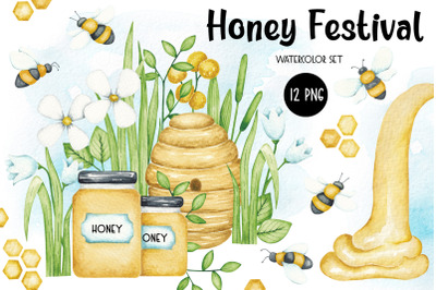 Watercolor Set Honey Festival