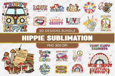 Hippie Sublimation Hippie PNG Bundle