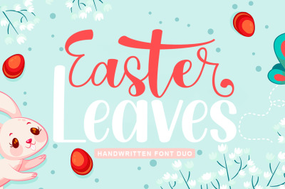 Easter Leaves - Font Duo
