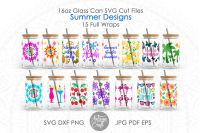 16oz Glass can SVG&2C; summer designs&2C; summer SVG&2C; Aloha PNG