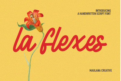 La flexes Handwritten Script Font