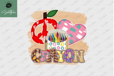 Peace Love Crayon PNG