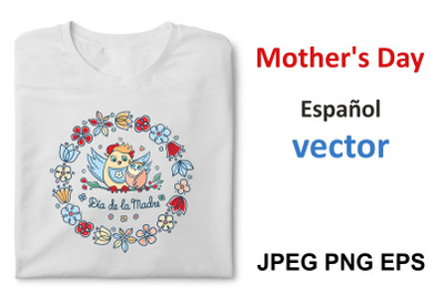 Feliz dia de la Madre Mother&#039;s day card on Spanish languages