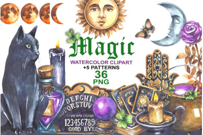 Magic Watercolor Clipart
