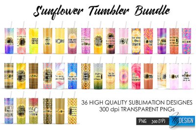 Tumbler Sublimation Bundle. Sunflower Wrap Tumbler 20 oz