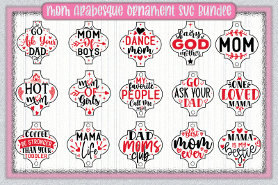 Mom Arabesque Ornament SVG Bundle