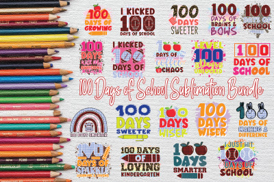 100 Days of School Sublimation Bundle