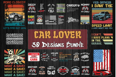 Car Lover Bundle SVG 30 designs