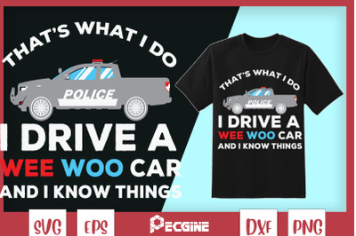 Funny Police Officer Drive A Wee Woo Car