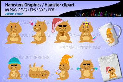 Hamsters clip art graphics