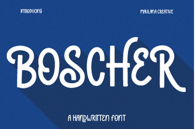 Boscher Handwritten Display Font