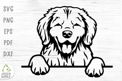Golden retriever monogram svg Dog sign design svg cut file for cricut