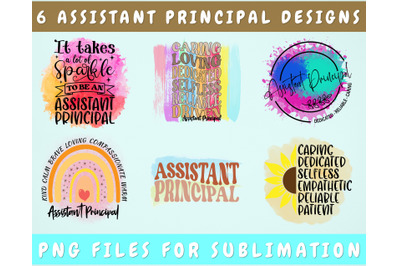 Assistant Principal Sublimation Designs Bundle&2C; 6 Designs&2C; PNG Files