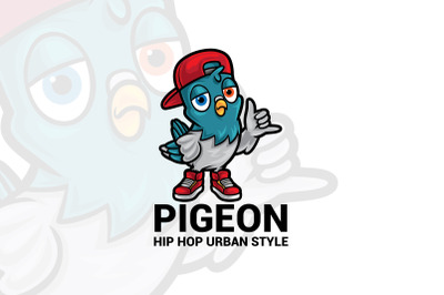 Pigeon Cartoon Mascot Logo