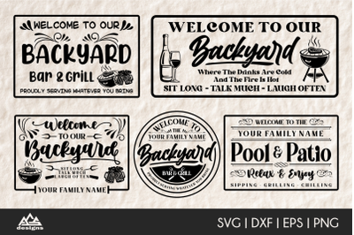 BackYard Sign Svg Design