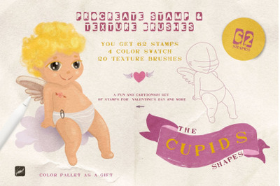 Baby &amp; Cupids Procreate Stamps