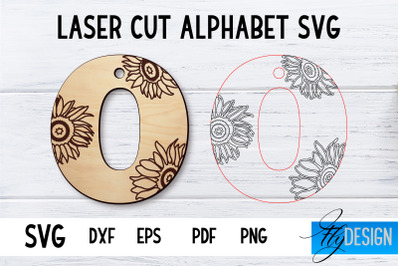 Laser Cut Alphabet with Sunflowers | Letter SVG O