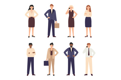 Business people collection woman and man character