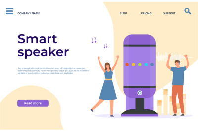 Interactive ai device smart speaker landing page