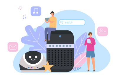 Interactive smart speaker ai and voice assistant