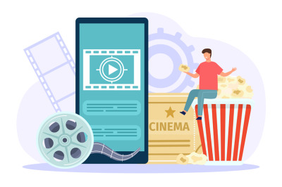 Online cinema service, watch movie at home