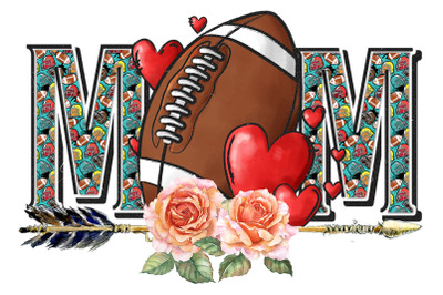 Football Mom Boho Floral Sublimation