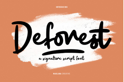 Deforest Handwritten Script Font