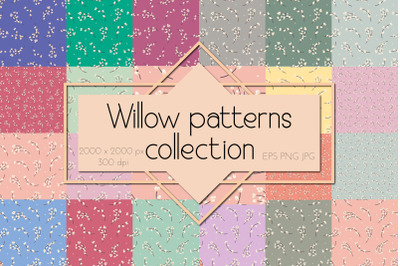 collection of seamless willow patterns