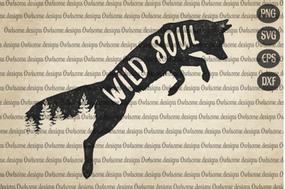 Vintage Fox Wild Soul Sublimation Design