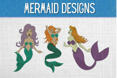 Mermaid Embroidery Designs