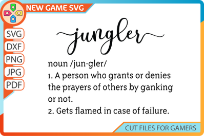 Jungler MOBA and e-sports SVG | Gift for multiplayer online gamers.