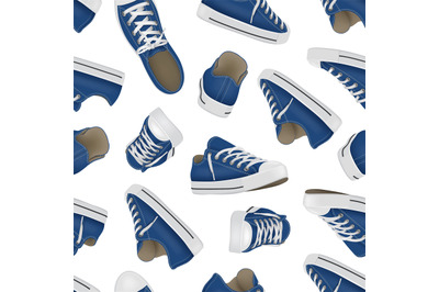 Shoes pattern. Colored sport sneakers collection for textile design pr