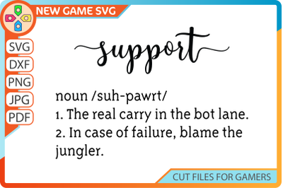 Support MOBA and e-sports SVG | Gift for multiplayer online gamers.