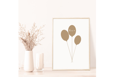 Love balloons, Home wall decor, Balloons printable