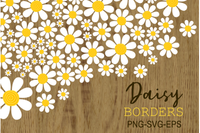 Vector Daisy Flower Page Border Decorations