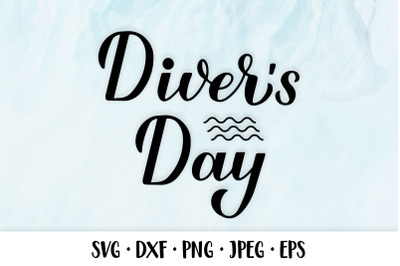 Divers Day. Diving SVG