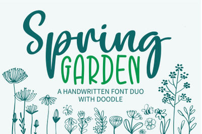 Spring Garden- A handwritten font duo