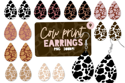 Cow sublimation earrings | Cow print earrings