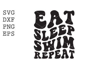 Eat Sleep Swim Repeat SVG