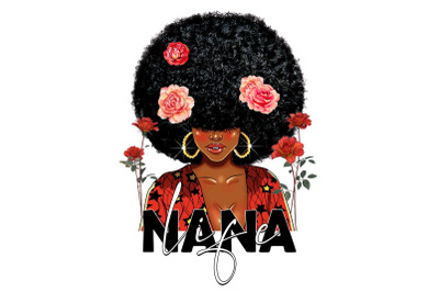 Afro Nana Mom Life Mothers Day Design